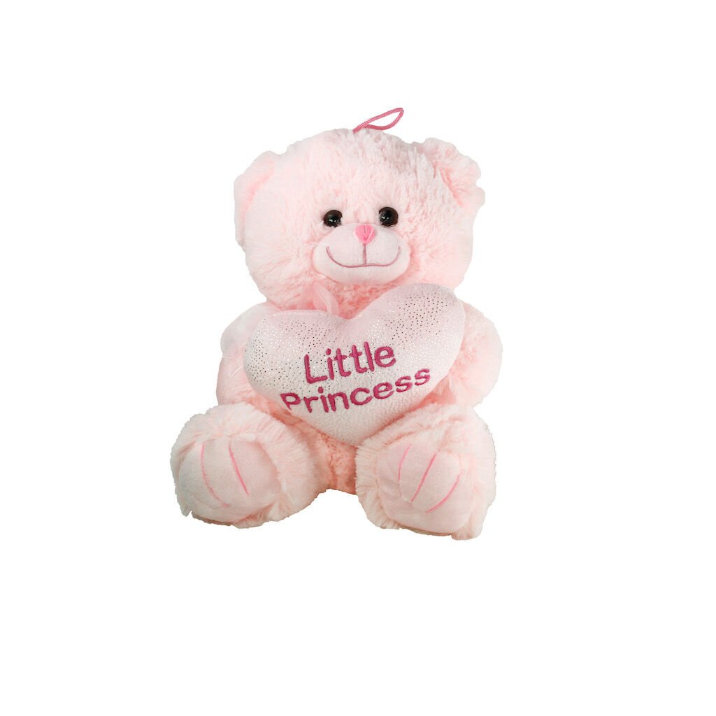 Vardem Peluş 25 cm Kalpli Renkli Ayı PABA501532-25