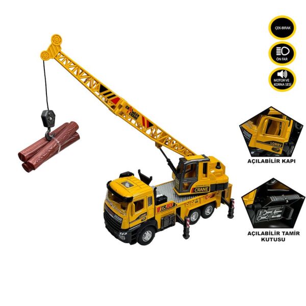 Vardem Çek Bırak 1:28 Sesli Işıklı Kule Vinç XX992