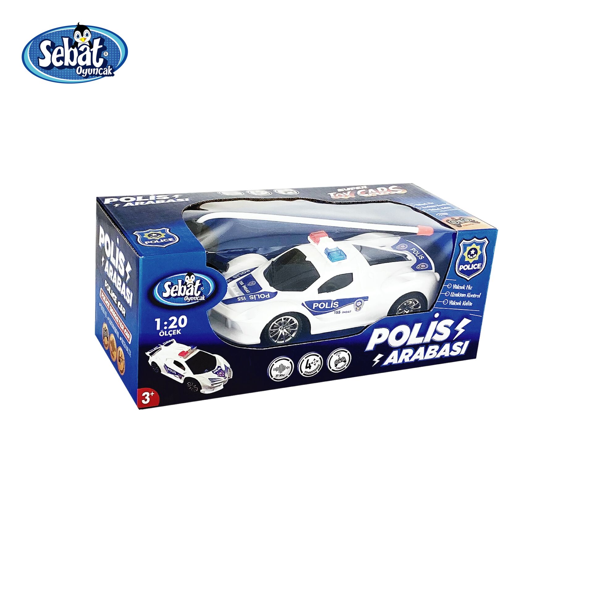 Sebat Uzaktan Kumandalı 4 Fonk Polis Araba SB2039