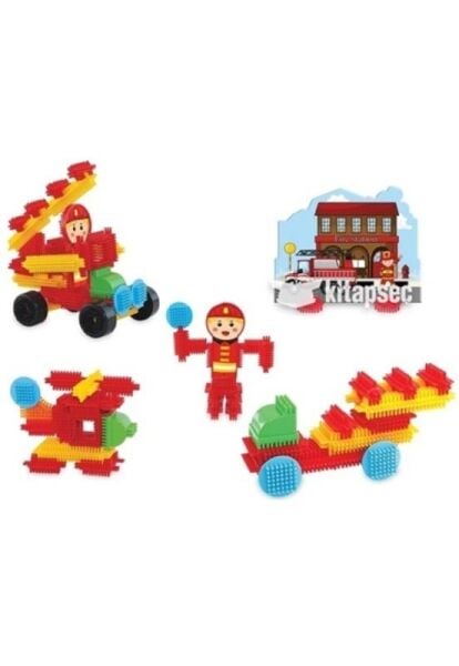 Fen Kaktüs Bloklar İtfaiye 55 Parça 03308