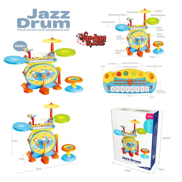 Vardem 24 Tuşlu Piyanolu Bateri Mikrofonlu 1402