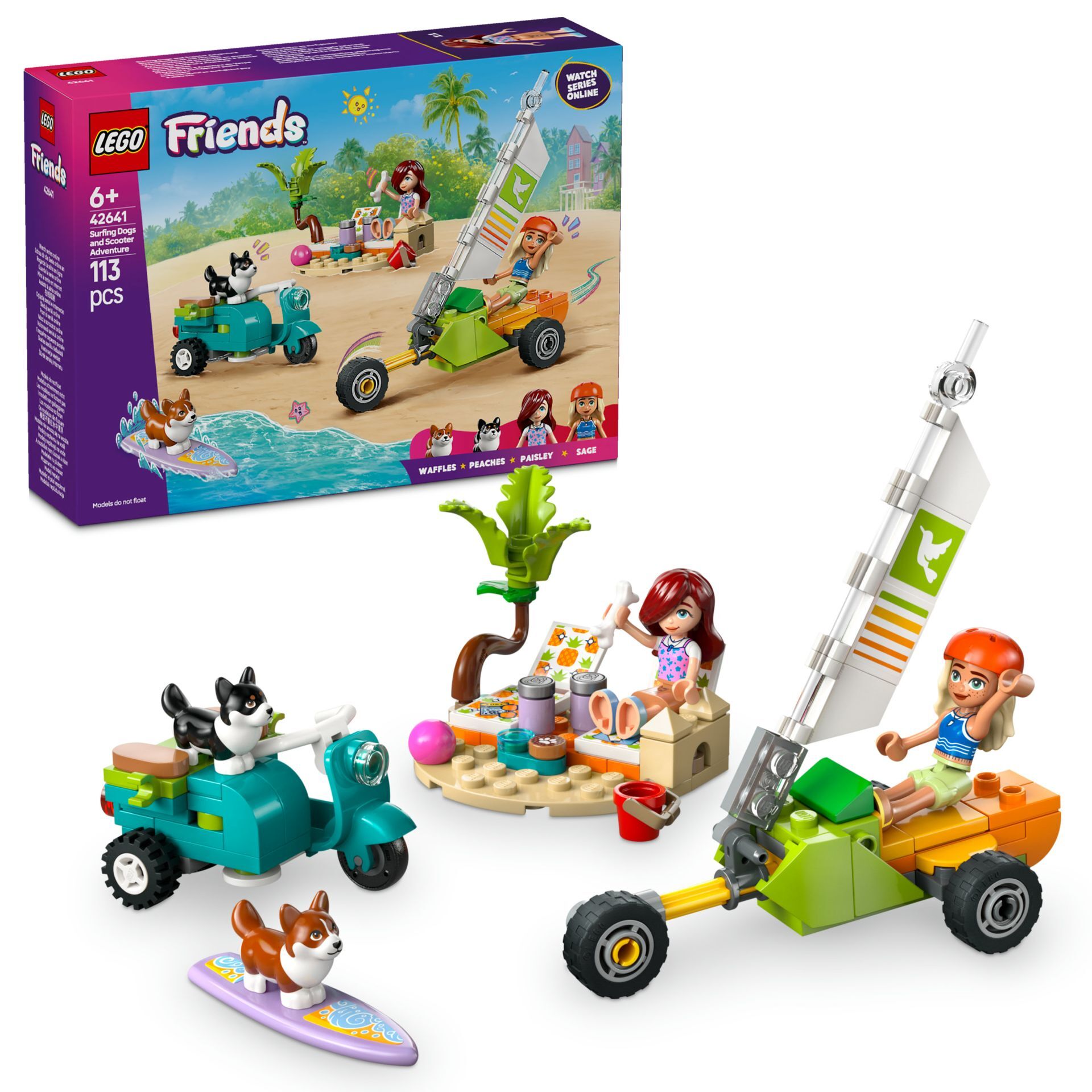 Lego Friends Sörfçü Köpekler ve Scooter
