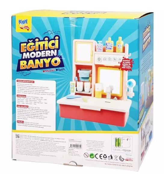 Kayyum Eğitici Sesli Modern Banyo Lavabo Pembe 704