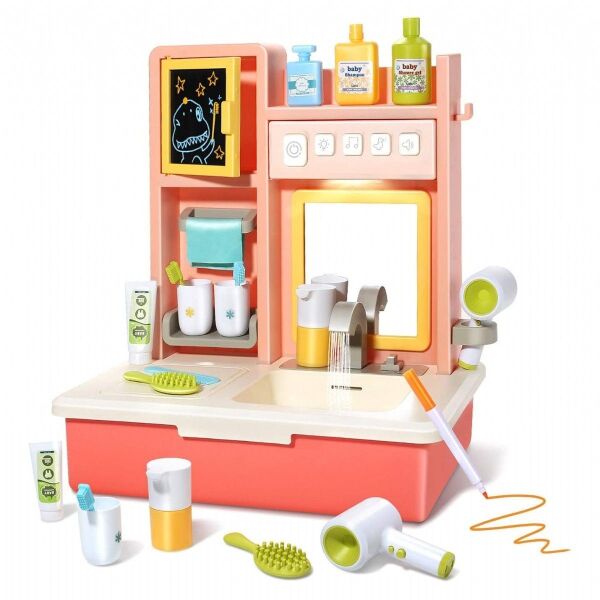 Kayyum Eğitici Sesli Modern Banyo Lavabo Pembe 704