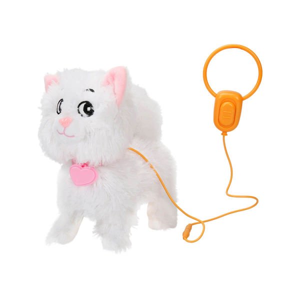 Sunman Hareketli Peluş Sevimli Kedi Beyaz S0000337