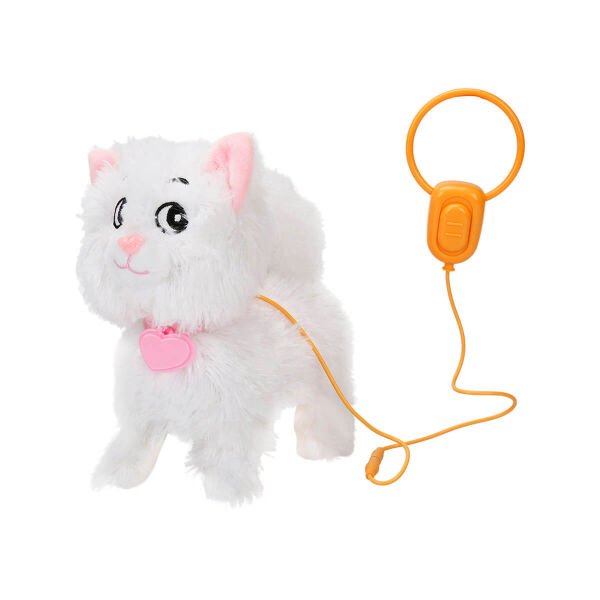Sunman Hareketli Peluş Sevimli Kedi Beyaz S0000337