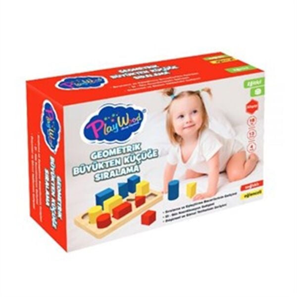 Onyıl Kutuda Ahşap Geometrik Büyükten Küçüğe Sıralama Oyunu