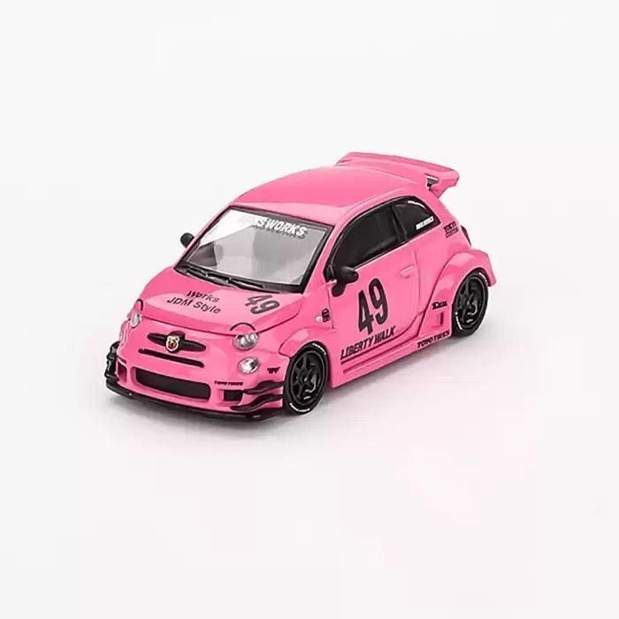 Mini GT 1/64 ABARTH 595 LB WORKS x Abas Works Pink