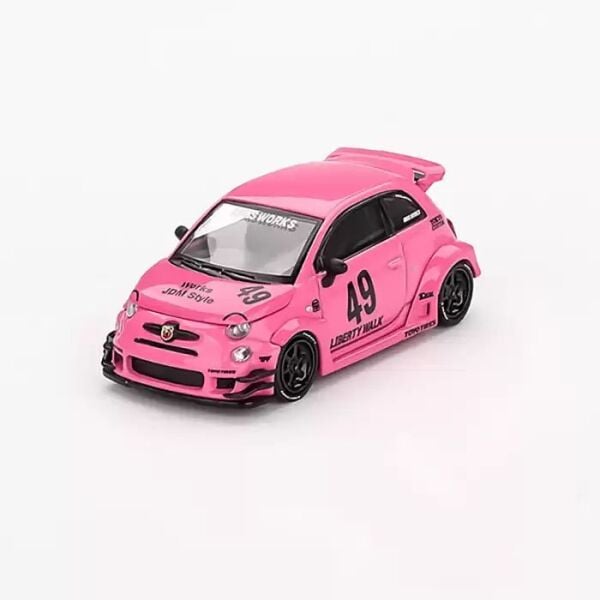 Mini GT 1/64 ABARTH 595 LB WORKS x Abas Works Pink