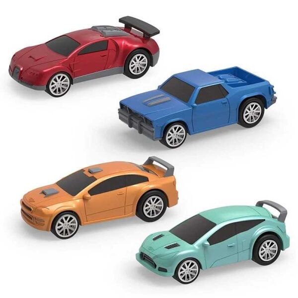 Isabel 4'Lü Çek Bırak Araba Seti Turkuaz Turuncu M