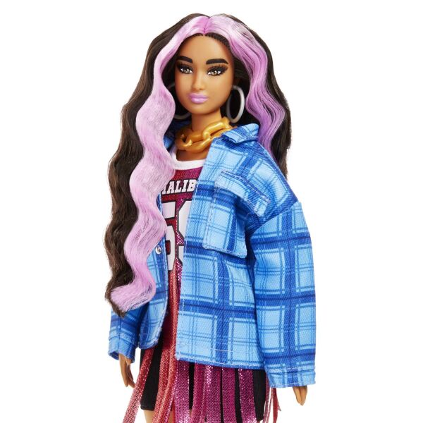 Mattel Barbie Extra Ekose Ceketli Bebek HDJ46