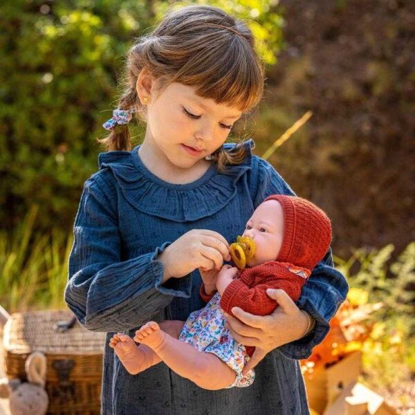 Isabel Oyuncak Bebek 38 Cm Kiremit Hırka Ve Kedili