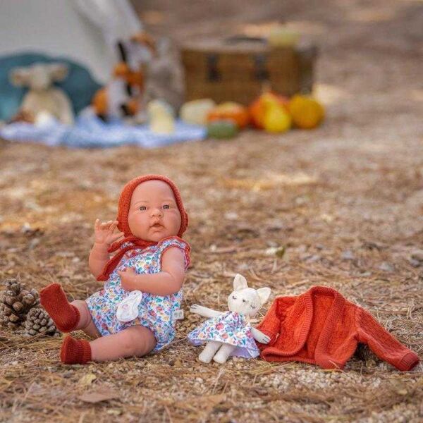Isabel Oyuncak Bebek 38 Cm Kiremit Hırka Ve Kedili