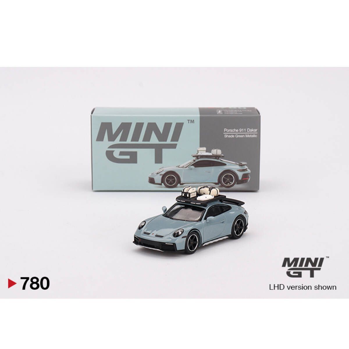 Mini GT 1/64 Porsche 911 Dakar Shade Green Metalli