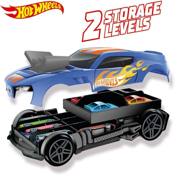 Hot Wheels 2'si 1 Arada Race 'N Haul Araba Saklama Kutusu HWCC15