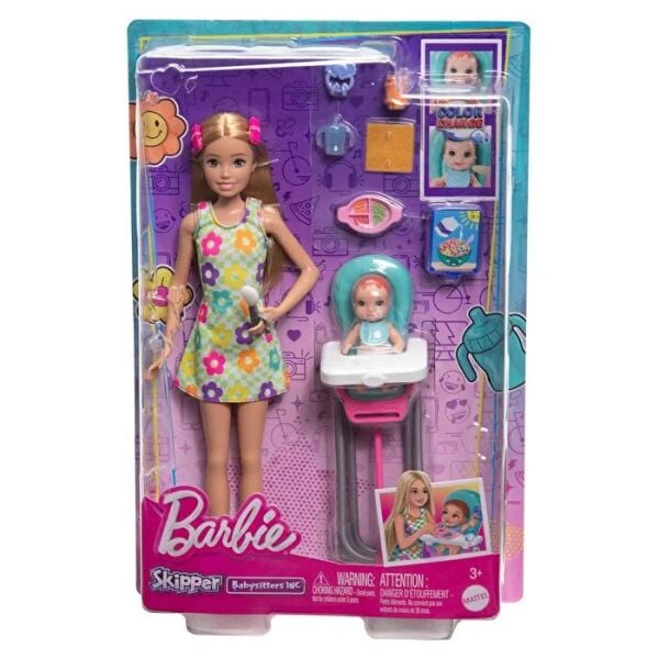 Mattel Barbie Skipper Sarı Saçlı Bebek HTK35