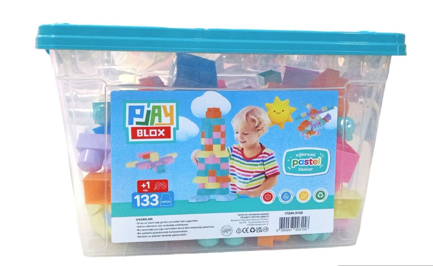 Toru Play Blox Pastel 133 Parça Kovalı 3158