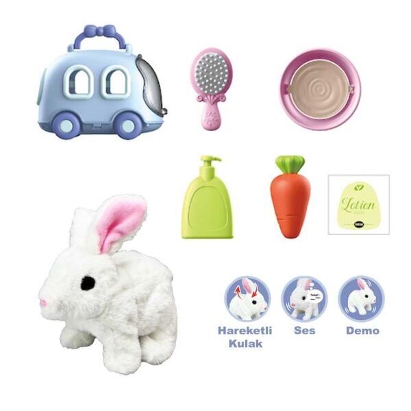 Vardem Seslı Hareketlı Tavsan Ve Cantalı Kafes Set