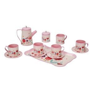 Sunman Yfn Lch Metal Çay Seti Çiçek Dsn 2A 12Prç