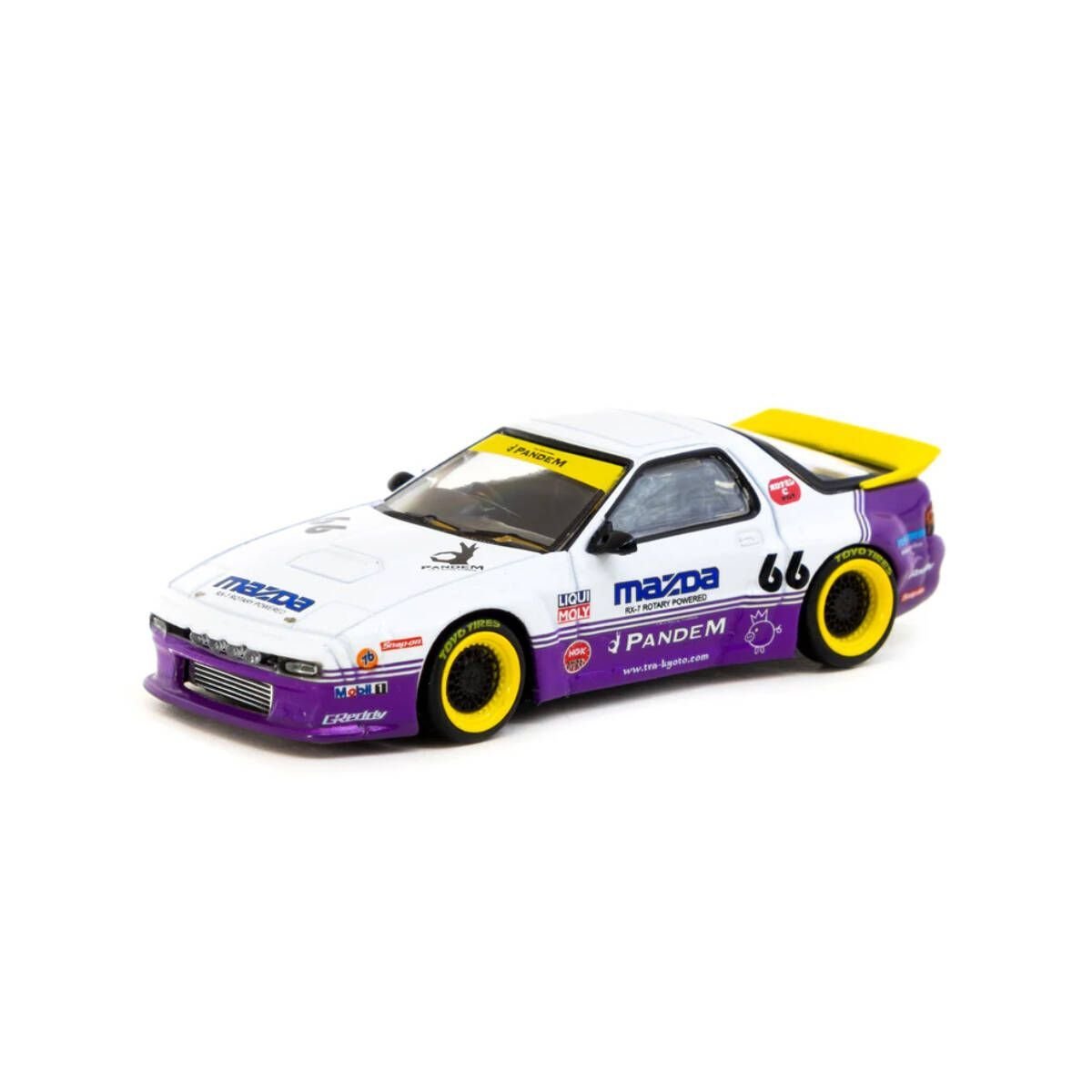 Tarmac 1/64 Pandem Mazda RX 7 FC3S White purple