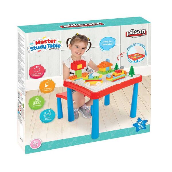 Pilsan Master Çalışma Masası Kırmızı Ve Mavi