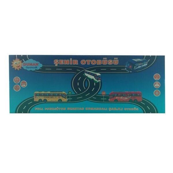 Duman Kumandalı Şarjlı Full Fonksiyon Otobüs