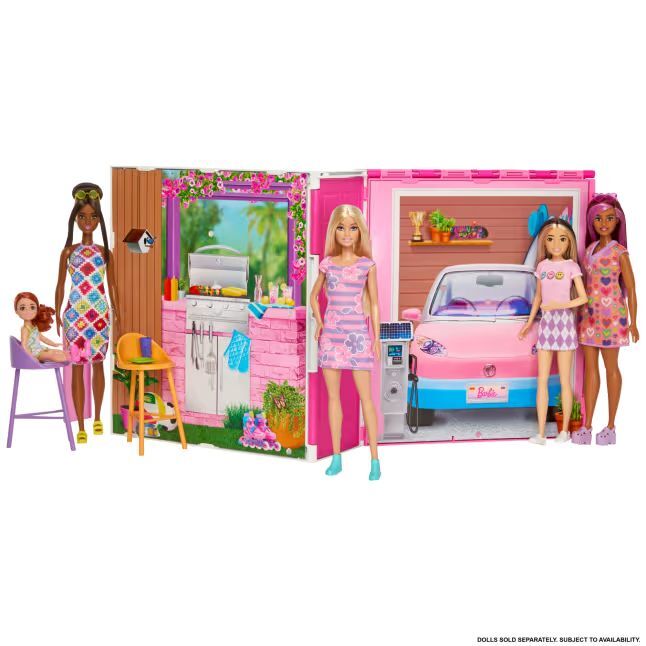 Mattel Barbie Yeni Portatif Evi 2024 Bebek HRJ77