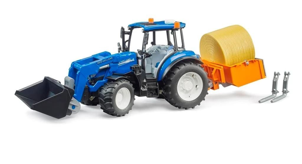 Bruder New Holland T5 120 Kepçeli Ataşman Setli