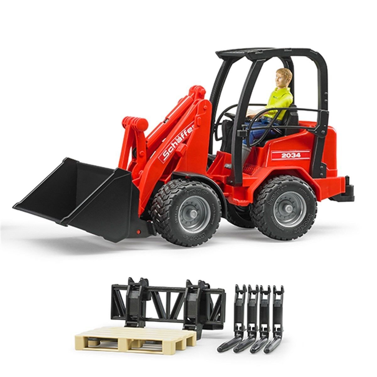 Bruder Schäffer 2034 Kompakt Yükleyici, Figür Ve Aksesuarları BR02191