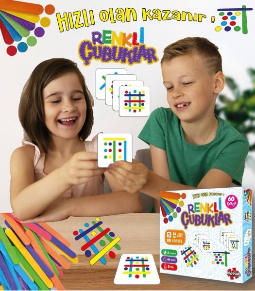 Kidssan Renkli Çubuklar Oyunu 90247