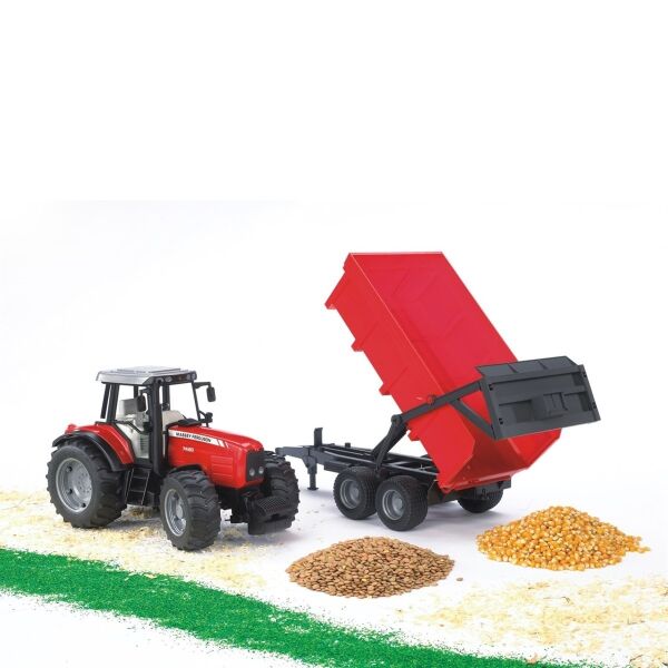 Bruder Massey Ferguson 7480 Traktör  Römork BR02045