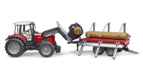 Bruder Massey Ferguson 7480 Ve Kütük Taşıma ve Römork BR02046