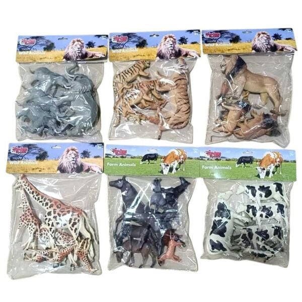Vardem 7Pcs 12İnc Aslan-Kaplan-Zurafa-Inek-Fıl -At