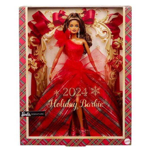 Mattel Barbie 2024 Mutlu Yıllar Bebeği Esmer HRM63
