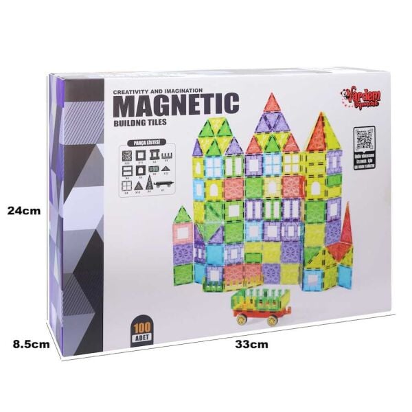 Vardem 100 Parca Menyetık Yapı Blokları 7,5 Cm