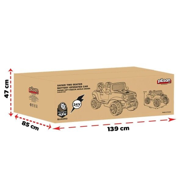 Pilsan Safari 24V Çift Kişilik Aküllü Araba 05303