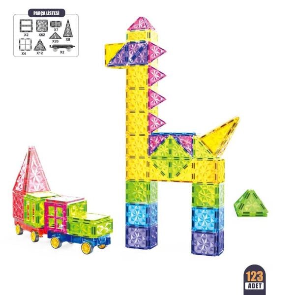 Vardem 123 Parca Menyetık Yapı Blokları 7,5 Cm