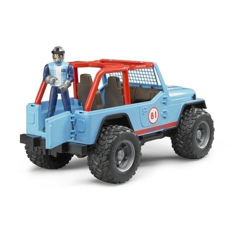Bruder Jeep Cross Safari Aracı Pilotlu Mavi BR02541