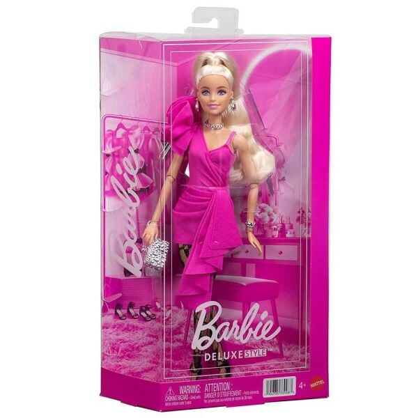 Mattel Barbie Deluxe Pembe Parlak Elbise