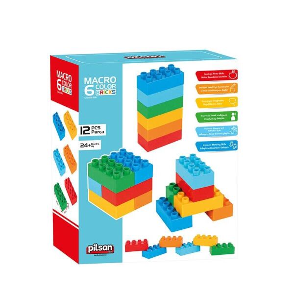 Pilsan Makro 6 Renkli Tuğla Bloklar 03555