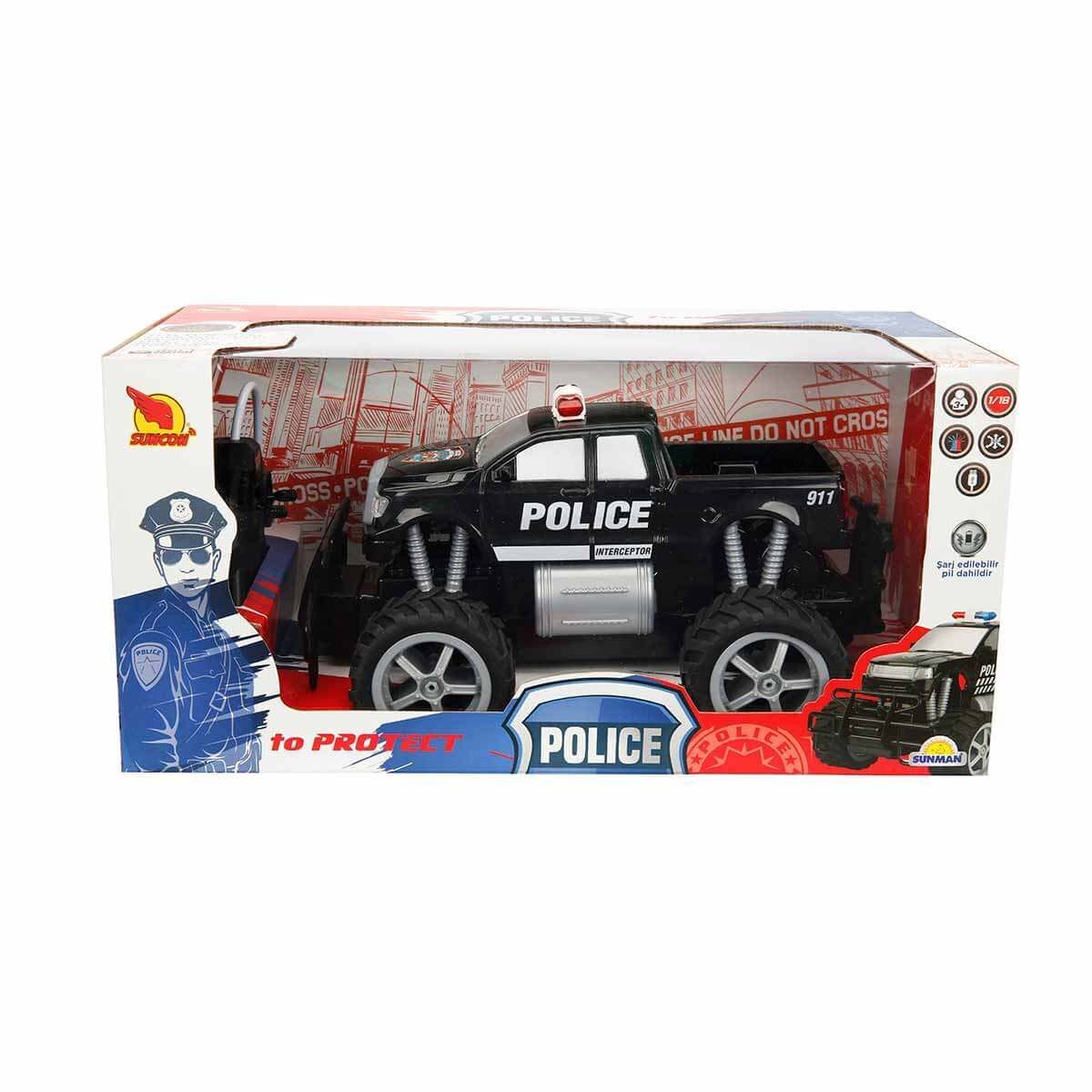 Sunman 1:18 Işıklı Polis Arabası Işıklı S00080022