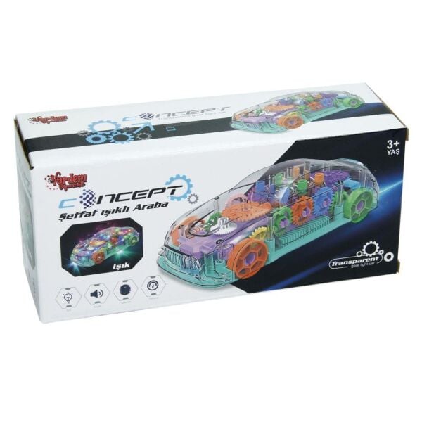 Vardem Müzikli Ve Işıklı Şeffaf Araba LZH-M66107