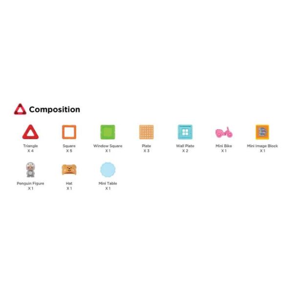 Isabel Mıknatıslı Cube House Set Penguin 20 Parça