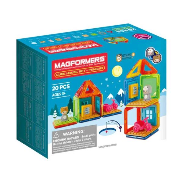 Isabel Mıknatıslı Cube House Set Penguin 20 Parça