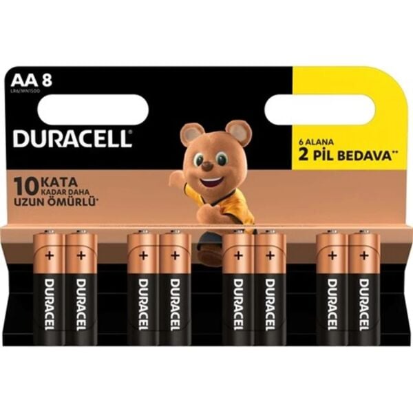 Duracell AA Kalem Pil 8 Li*12 5011726
