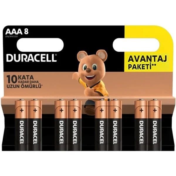 Duracell AAA Kalem Pil 8 Li*12 5011727