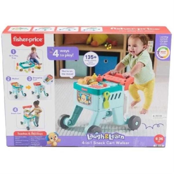 Mattel FP 4'ü 1 Arada Alışveriş Sepeti Yürüteç