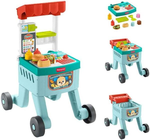 Mattel FP 4'ü 1 Arada Alışveriş Sepeti Yürüteç