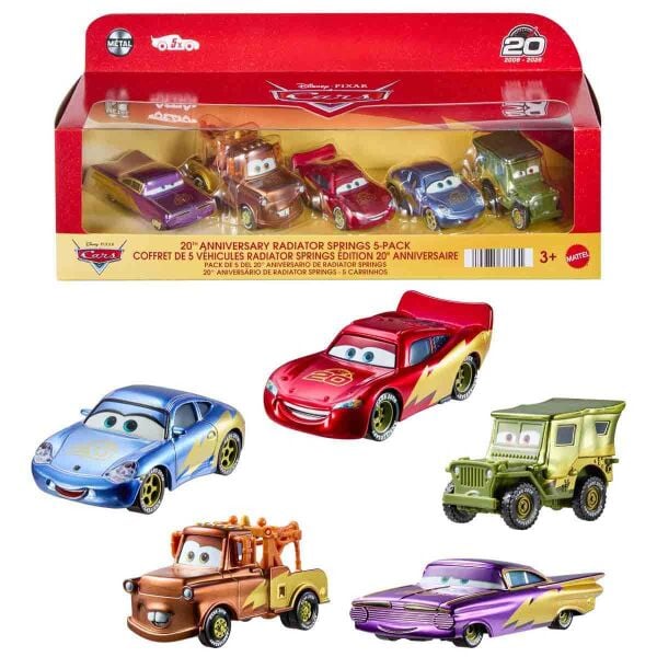 Mattel Disney Ve Pixar Cars 20. Yıl 5 Li Paket