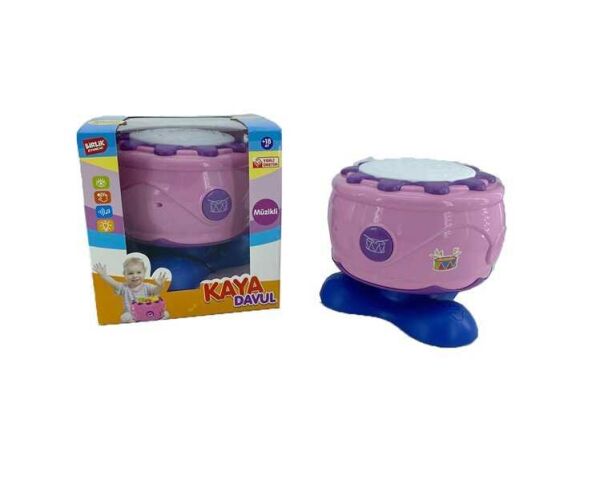 Birlik Pilli Işıklı Sesli Kaya Davul Pembe 009